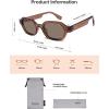 image:imageSOJOS Retro Polarized Hexagon Sunglasses for Women Men UV400 Trendy Rectangle 70s 80s 90s Shades SJ2389Brown