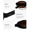 image:imageSOJOS Retro Polarized Hexagon Sunglasses for Women Men UV400 Trendy Rectangle 70s 80s 90s Shades SJ2389Gratient Brown