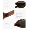 image:imageSOJOS Retro Polarized Hexagon Sunglasses for Women Men UV400 Trendy Rectangle 70s 80s 90s Shades SJ2389Transparent Brown