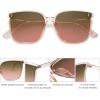 image:imageSOJOS Sunglasses for Women Men Vintage Style Shades SJ2157ClearBrown