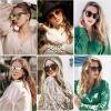image:imageSOJOS Sunglasses for Women Men Vintage Style Shades SJ2157TortoiseGradient Green
