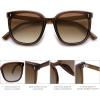 image:imageSOJOS Sunglasses for Women Men Vintage Style Shades SJ2157Transparent BrownGradient Brown