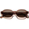 image:imageSOJOS Retro Polarized Hexagon Sunglasses for Women Men UV400 Trendy Rectangle 70s 80s 90s Shades SJ2389Brown