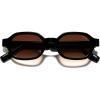 image:imageSOJOS Retro Polarized Hexagon Sunglasses for Women Men UV400 Trendy Rectangle 70s 80s 90s Shades SJ2389Gratient Brown