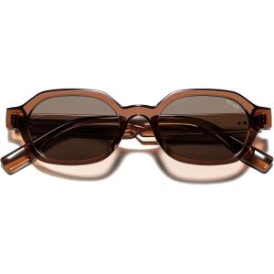 image:imageSOJOS Retro Polarized Hexagon Sunglasses for Women Men UV400 Trendy Rectangle 70s 80s 90s Shades SJ2389Brown