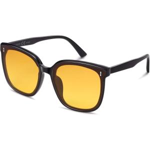 image:imageSOJOS Sunglasses for Women Men Vintage Style Shades SJ2157BlackYellow