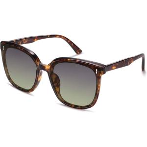 image:imageSOJOS Sunglasses for Women Men Vintage Style Shades SJ2157TortoiseGradient Green