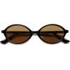 image:imageSOJOS Polarized Retro Oval Sunglasses for Women Chic Vintage 90s Y2K Sunnies UV400 Trendy Designer Sun Glasses SJ2703BlackLight Brown