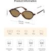 image:imageSOJOS Polarized Retro Oval Sunglasses for Women Chic Vintage 90s Y2K Sunnies UV400 Trendy Designer Sun Glasses SJ2703Brown TortoiseBrown