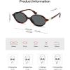 image:imageSOJOS Polarized Retro Oval Sunglasses for Women Chic Vintage 90s Y2K Sunnies UV400 Trendy Designer Sun Glasses SJ2703Brown TortoiseGrey