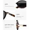image:imageSOJOS Polarized Retro Oval Sunglasses for Women Chic Vintage 90s Y2K Sunnies UV400 Trendy Designer Sun Glasses SJ2703Brown TortoiseGrey