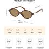 image:imageSOJOS Polarized Retro Oval Sunglasses for Women Chic Vintage 90s Y2K Sunnies UV400 Trendy Designer Sun Glasses SJ2703BrownBrown
