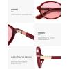 image:imageSOJOS Polarized Retro Oval Sunglasses for Women Chic Vintage 90s Y2K Sunnies UV400 Trendy Designer Sun Glasses SJ2703RedLight Red