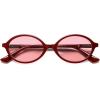 image:imageSOJOS Polarized Retro Oval Sunglasses for Women Chic Vintage 90s Y2K Sunnies UV400 Trendy Designer Sun Glasses SJ2703RedLight Red