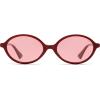 image:imageSOJOS Polarized Retro Oval Sunglasses for Women Chic Vintage 90s Y2K Sunnies UV400 Trendy Designer Sun Glasses SJ2703RedLight Red