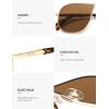 image:imageSOJOS Retro 70s Aviator Sunglasses for Women Men Trendy 2026 Oversized UV400 Metal Pilot Shades SJ1272GoldBrown