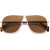 image:imageSOJOS Retro 70s Aviator Sunglasses for Women Men Trendy 2026 Oversized UV400 Metal Pilot Shades SJ1272GoldBrown