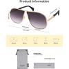 image:imageSOJOS Retro 70s Aviator Sunglasses for Women Men Trendy 2026 Oversized UV400 Metal Pilot Shades SJ1272GoldGradient Grey Purple