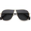 image:imageSOJOS Retro 70s Aviator Sunglasses for Women Men Trendy 2026 Oversized UV400 Metal Pilot Shades SJ1272GoldGrey