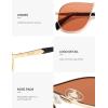 image:imageSOJOS Retro 70s Aviator Sunglasses for Women Men Trendy 2026 Oversized UV400 Metal Pilot Shades SJ1272GoldOrange