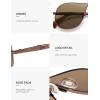 image:imageSOJOS Retro 70s Aviator Sunglasses for Women Men Trendy 2026 Oversized UV400 Metal Pilot Shades SJ1272Matte BrownBrown