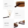 image:imageSOJOS Trendy Small Square Sunglasses Womens Retro Rimless Sun Glasses Vintage Narrow Shades SJ1280Gold  Brown Lens