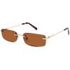 image:imageSOJOS Trendy Small Square Sunglasses Womens Retro Rimless Sun Glasses Vintage Narrow Shades SJ1280Gold  Brown Lens