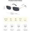 image:imageSOJOS Trendy Small Square Sunglasses Womens Retro Rimless Sun Glasses Vintage Narrow Shades SJ1280Gold  Grey Lens