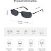 image:imageSOJOS Trendy Small Square Sunglasses Womens Retro Rimless Sun Glasses Vintage Narrow Shades SJ1280Shiny Black  Grey Lens