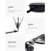 image:imageSOJOS Trendy Small Square Sunglasses Womens Retro Rimless Sun Glasses Vintage Narrow Shades SJ1280Shiny Black  Grey Lens