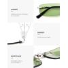 image:imageSOJOS Trendy Small Square Sunglasses Womens Retro Rimless Sun Glasses Vintage Narrow Shades SJ1280Silver  Green Lens