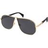 image:imageSOJOS Retro 70s Aviator Sunglasses for Women Men Trendy 2026 Oversized UV400 Metal Pilot Shades SJ1272GoldGrey