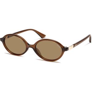 image:imageSOJOS Polarized Retro Oval Sunglasses for Women Chic Vintage 90s Y2K Sunnies UV400 Trendy Designer Sun Glasses SJ2703BrownBrown