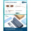 image:imageSOJOS Ocean Collection Retro Oval Polarized Sunglasses for Kids Girls Boys Recycled Plastic Frame Sunlight SWhiteBrown
