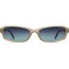 image:imageSOJOS Ocean Collection Retro Rectangular Polarized Sunglasses for Women Men Narrow 90s Square Shades CarapaceBeigeBlau
