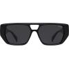 image:imageSOJOS Retro Flat Top Double Bridge Square Polarized Sunglasses for Women Men UV400 Designer Pilot Shades SJ2686Black FrameGrey Lens