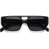 image:imageSOJOS Retro Flat Top Double Bridge Square Polarized Sunglasses for Women Men UV400 Designer Pilot Shades SJ2686Black FrameGrey Lens