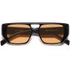 image:imageSOJOS Retro Flat Top Double Bridge Square Polarized Sunglasses for Women Men UV400 Designer Pilot Shades SJ2686Black FrameYellow Lens