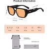 image:imageSOJOS Retro Flat Top Double Bridge Square Polarized Sunglasses for Women Men UV400 Designer Pilot Shades SJ2686Black FrameYellow Lens