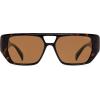 image:imageSOJOS Retro Flat Top Double Bridge Square Polarized Sunglasses for Women Men UV400 Designer Pilot Shades SJ2686Brown Tortoise FrameBrown Lens