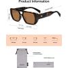image:imageSOJOS Retro Flat Top Double Bridge Square Polarized Sunglasses for Women Men UV400 Designer Pilot Shades SJ2686Brown Tortoise FrameBrown Lens