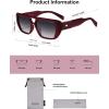 image:imageSOJOS Retro Flat Top Double Bridge Square Polarized Sunglasses for Women Men UV400 Designer Pilot Shades SJ2686Red FrameGrry Grading Lens