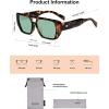 image:imageSOJOS Retro Flat Top Double Bridge Square Polarized Sunglasses for Women Men UV400 Designer Pilot Shades SJ2686Tortoise FrameLight Green Lens