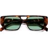 image:imageSOJOS Retro Flat Top Double Bridge Square Polarized Sunglasses for Women Men UV400 Designer Pilot Shades SJ2686Tortoise FrameLight Green Lens