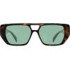 image:imageSOJOS Retro Flat Top Double Bridge Square Polarized Sunglasses for Women Men UV400 Designer Pilot Shades SJ2686Tortoise FrameLight Green Lens
