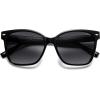image:imageSOJOS Trendy Square Oversized Polarized Sunglasses for Women Retro Womens Shade SJ2682Black Frame Grey Lens