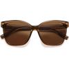 image:imageSOJOS Trendy Square Oversized Polarized Sunglasses for Women Retro Womens Shade SJ2682Brown Frame Brown Lens