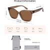 image:imageSOJOS Trendy Square Oversized Polarized Sunglasses for Women Retro Womens Shade SJ2682Brown Frame Brown Lens