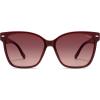 image:imageSOJOS Trendy Square Oversized Polarized Sunglasses for Women Retro Womens Shade SJ2682Dark Red Frame Red Grading Lens