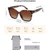 image:imageSOJOS Trendy Square Oversized Polarized Sunglasses for Women Retro Womens Shade SJ2682Tortoise Frame Brown Lens